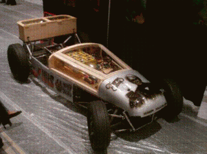 The Edison electric Lotus7-note batteries under hood and behind seat area. 