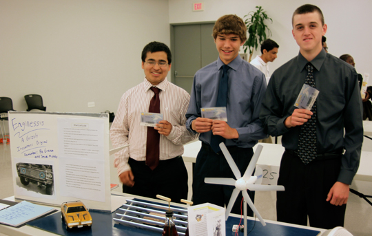 Honorable mention #1 “Grizzly Innovators” High Point RHS Invented a turbine system that would mount to the grill of a truck and generate energy to be used to warm the block of the engine in the winter