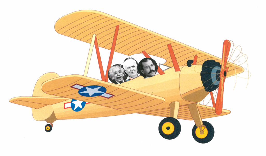 Einstein, Edison on Orville Wright