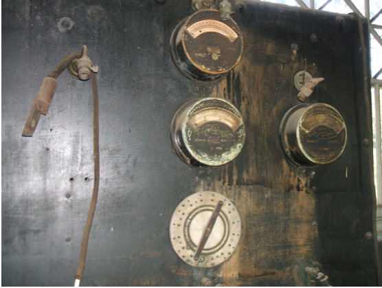 Original Edison electric vehicle charging station in Glenmont garage batteries